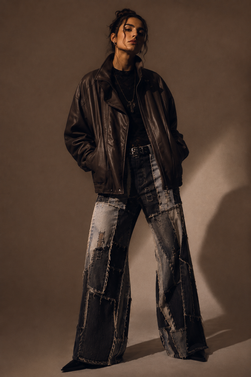 Bomber ecopelle oversize