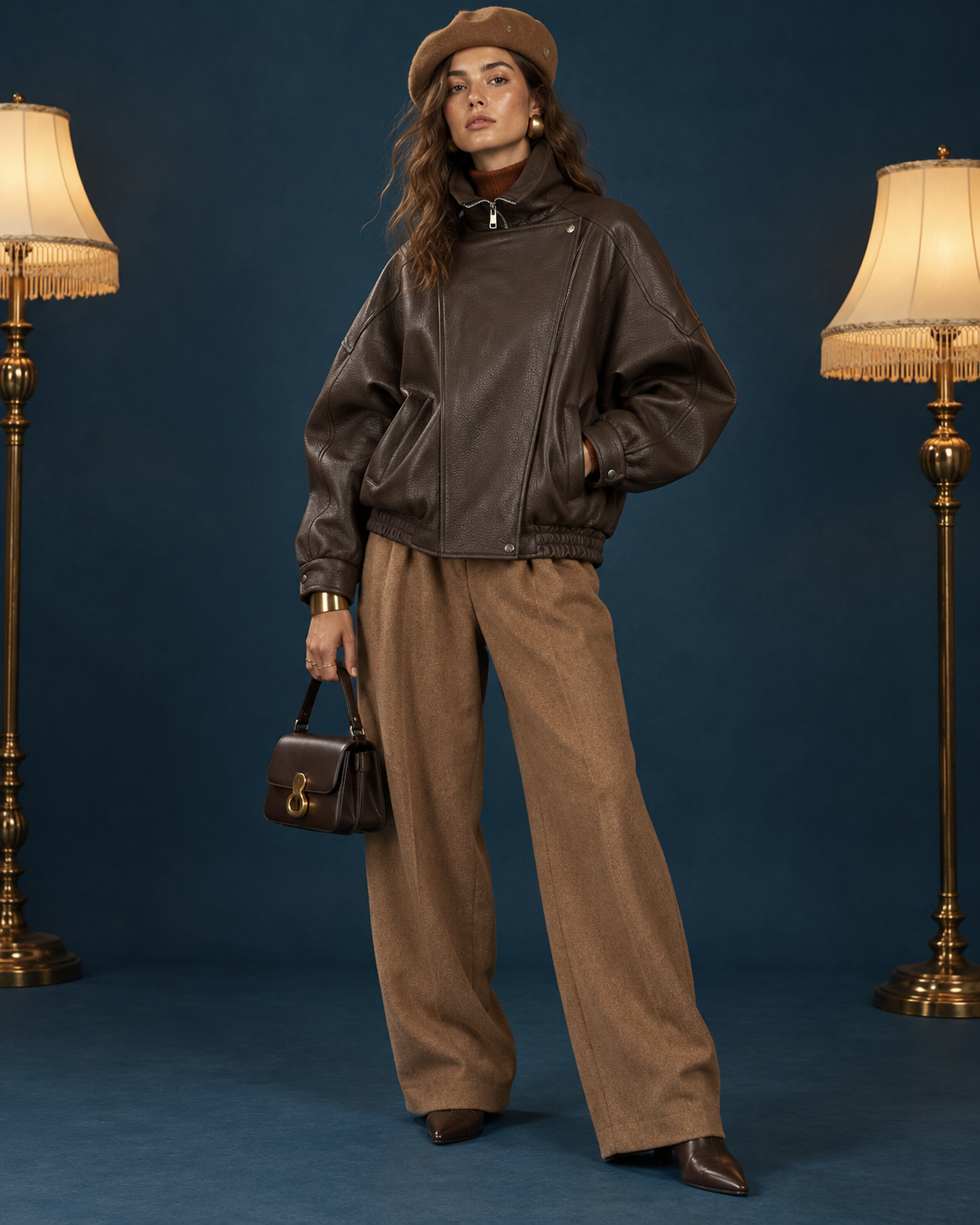 Bomber ecopelle oversize