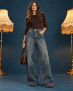 Jeans sporcato denim