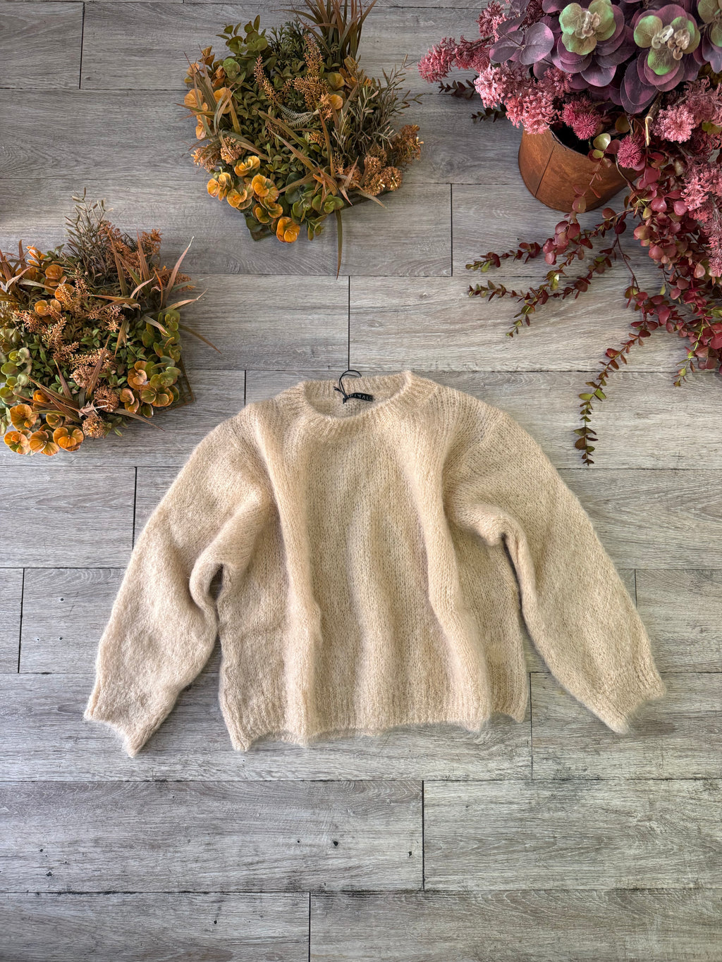 Maglia girocollo mohair