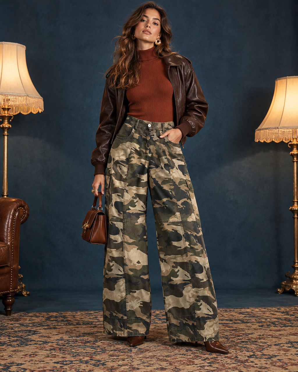 Jeans cargo camouflage