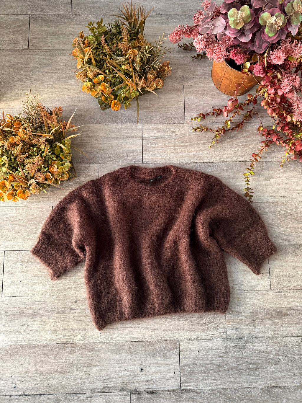 Maglia mohair manica corta