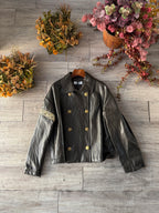 Giacca Ecopelle military