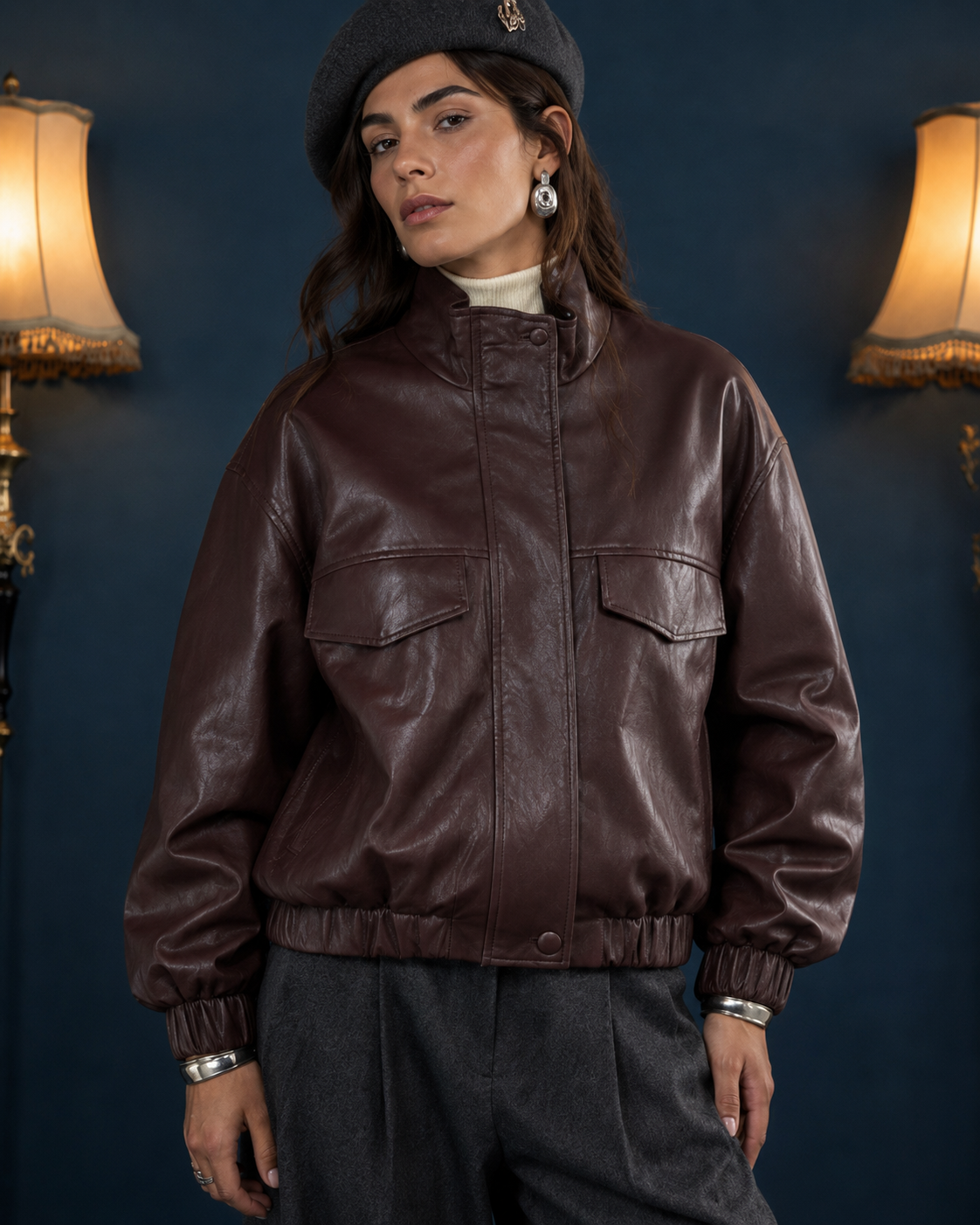 Bomber Foderato vinaccia